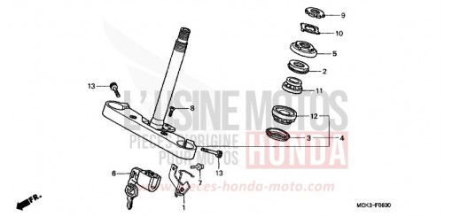 STEERING STEM VT1100C22 de 2002